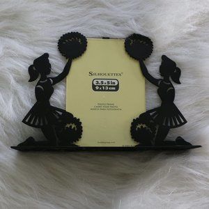 Silhouettes Metal Picture Frame - Cheerleader Design, Black, Holds 3.5x5…